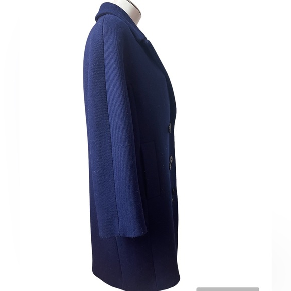 Massimo Ditti 80% Laine royablue dark blue winter coat - Picture 6 of 13